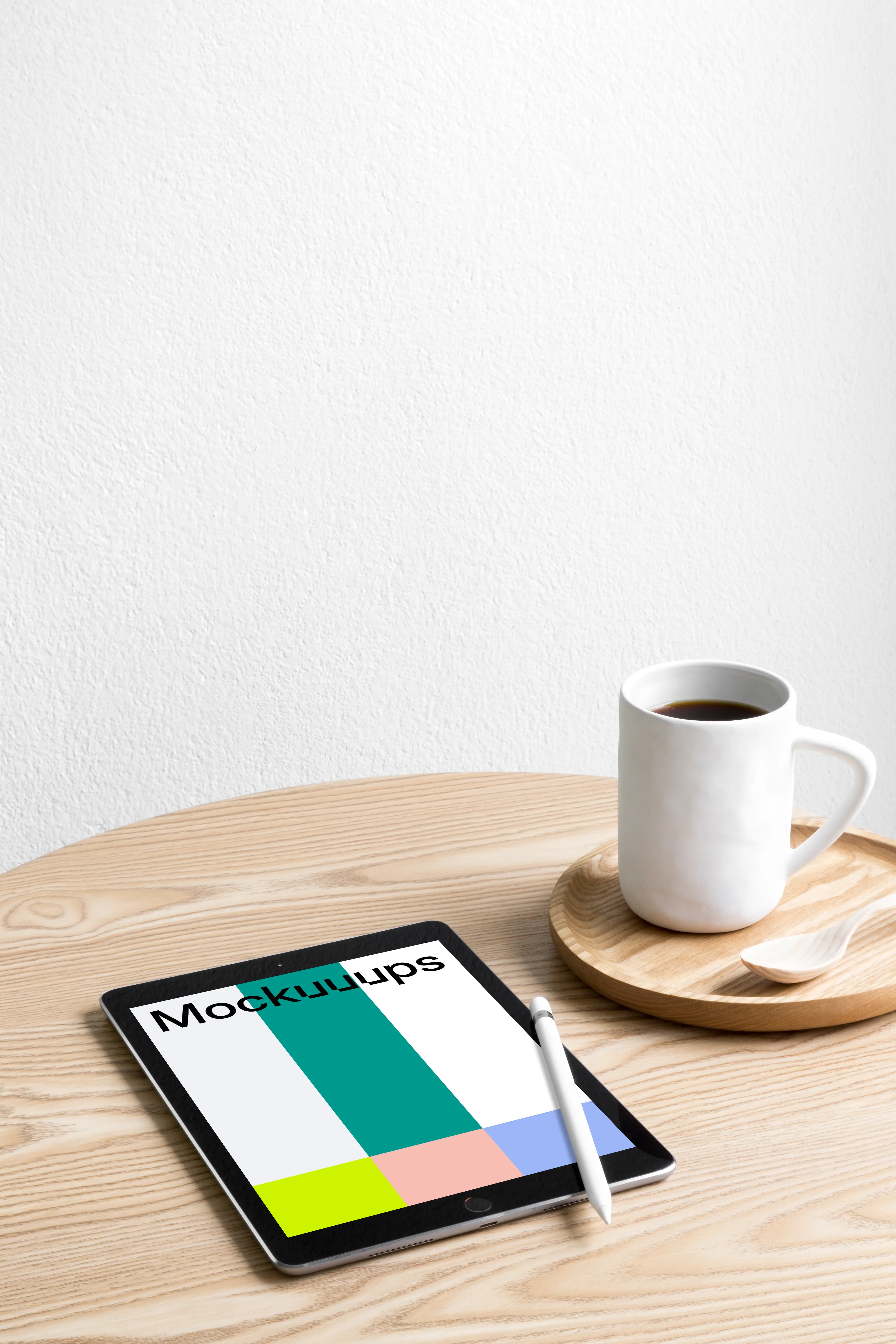 iPad Pro mockup with Apple pencil