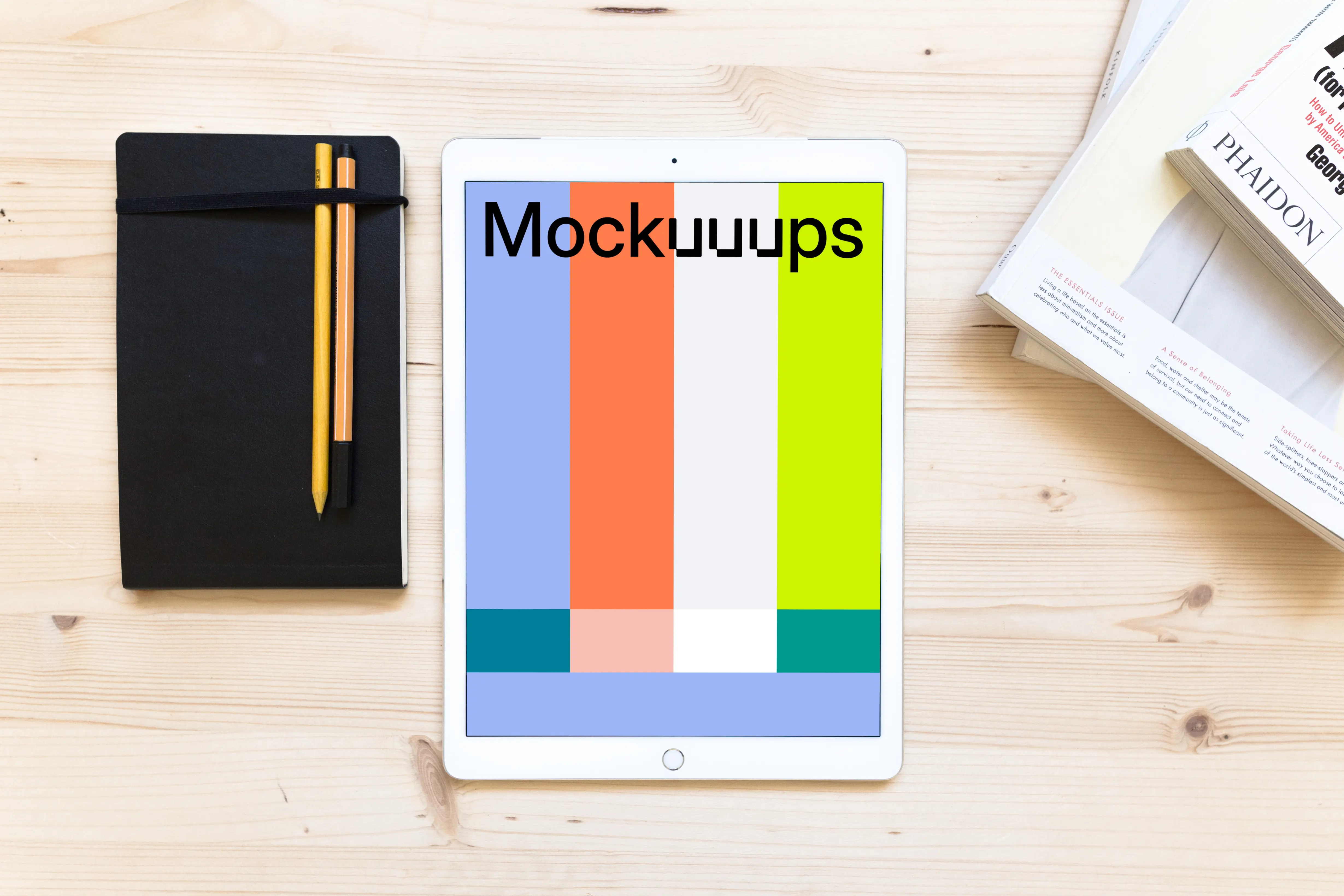 iPad Pro mockup with notes