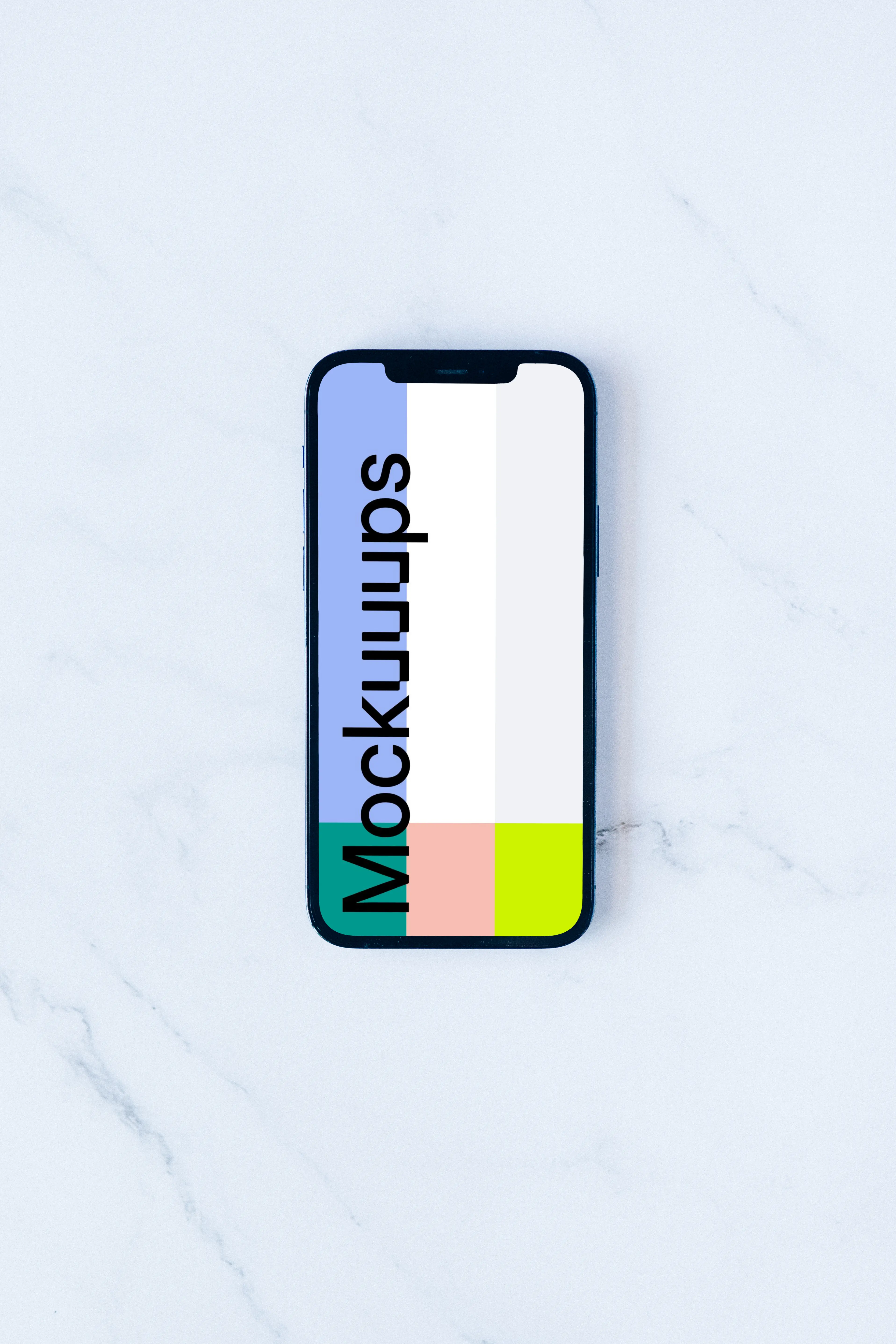 iPhone 12 Pro mockup on a white surface