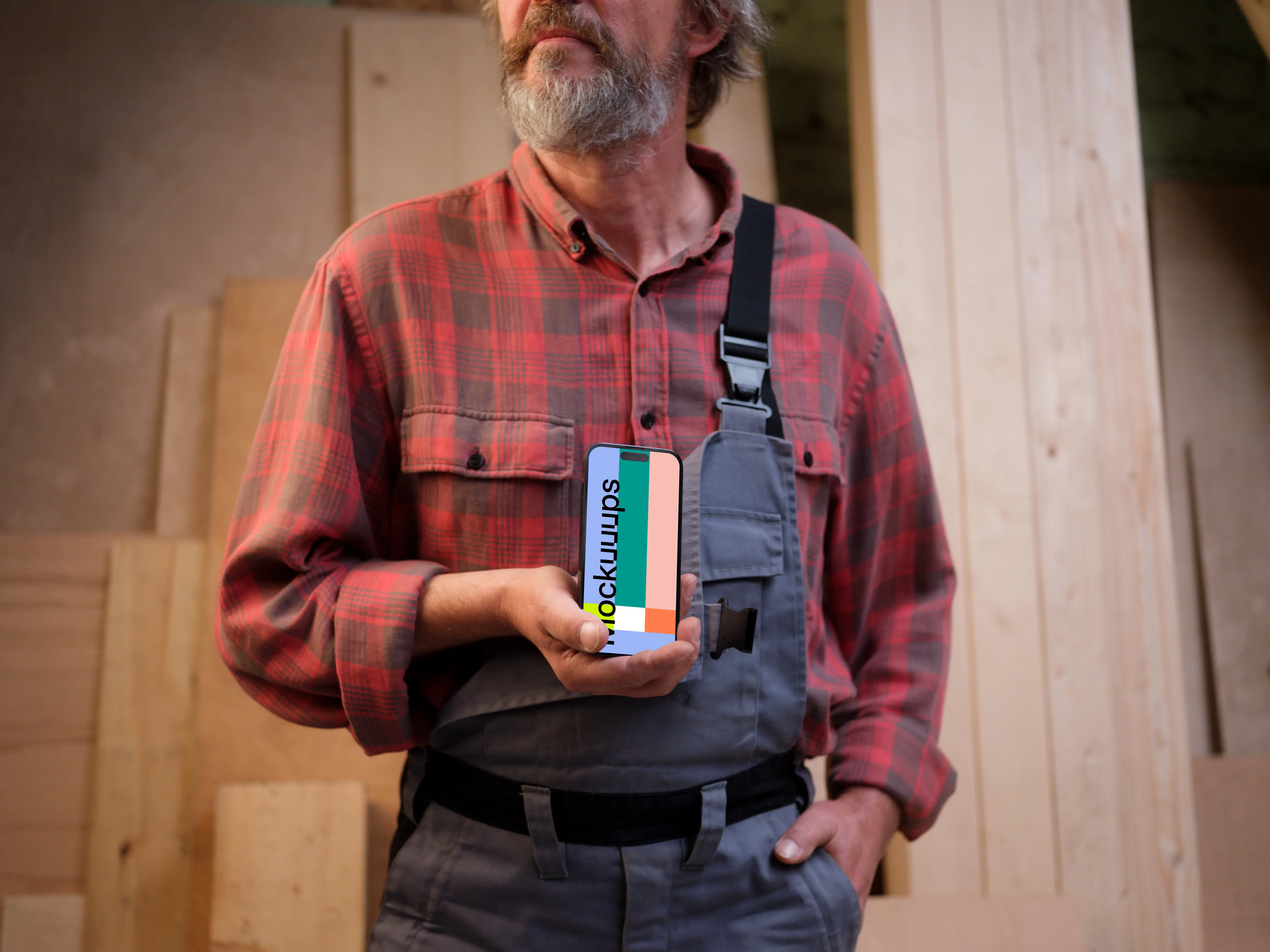 iPhone 14 Pro held by crafter