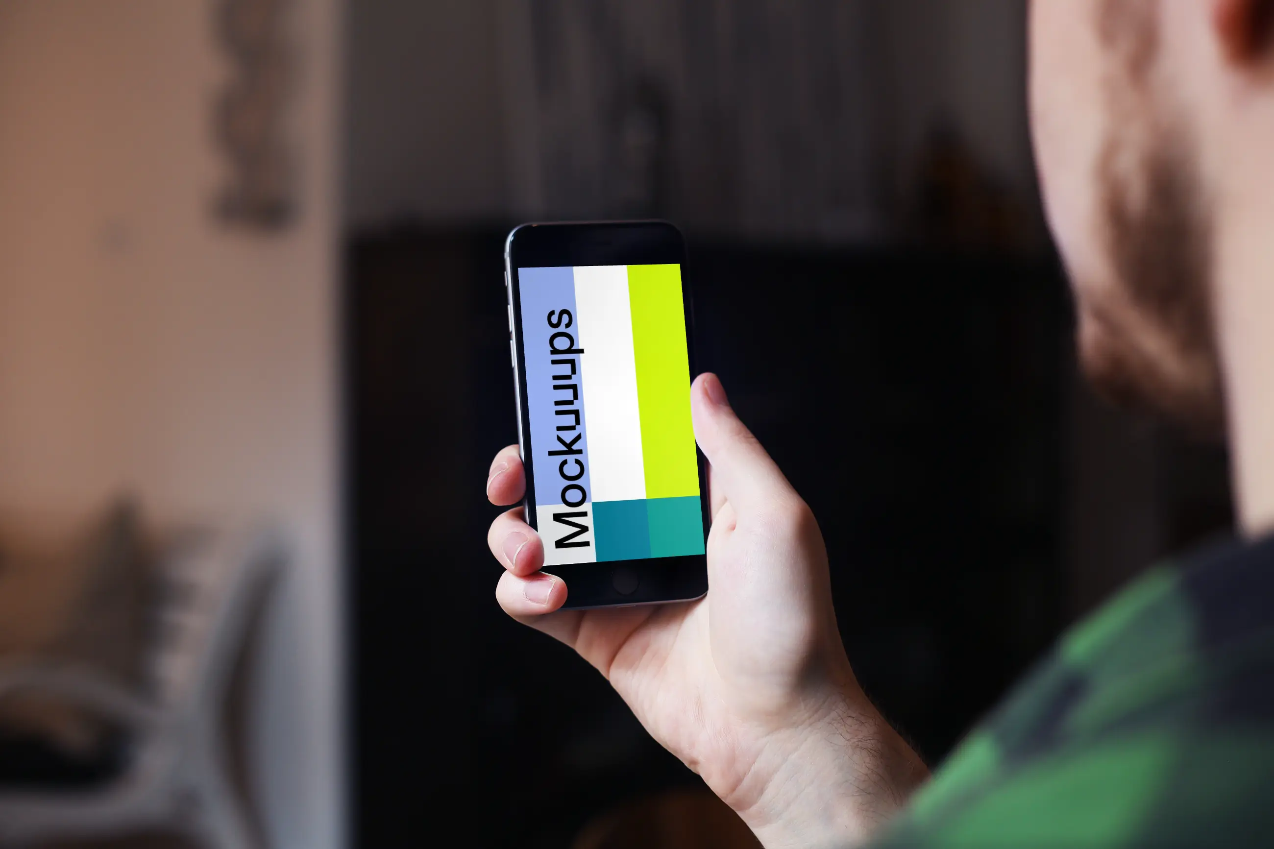 iPhone 6 mockup at coffee