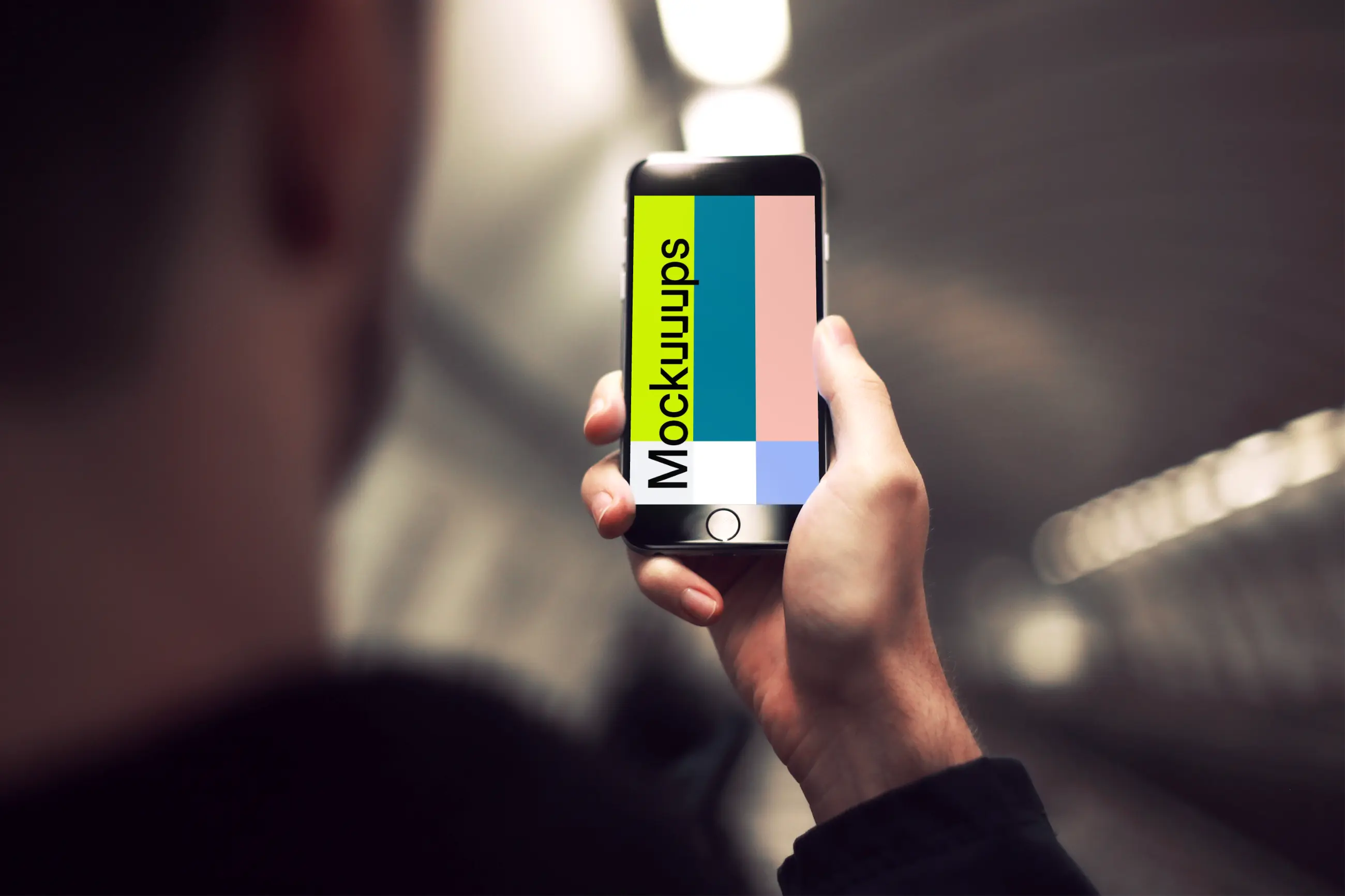 iPhone 6s mockup in the underground