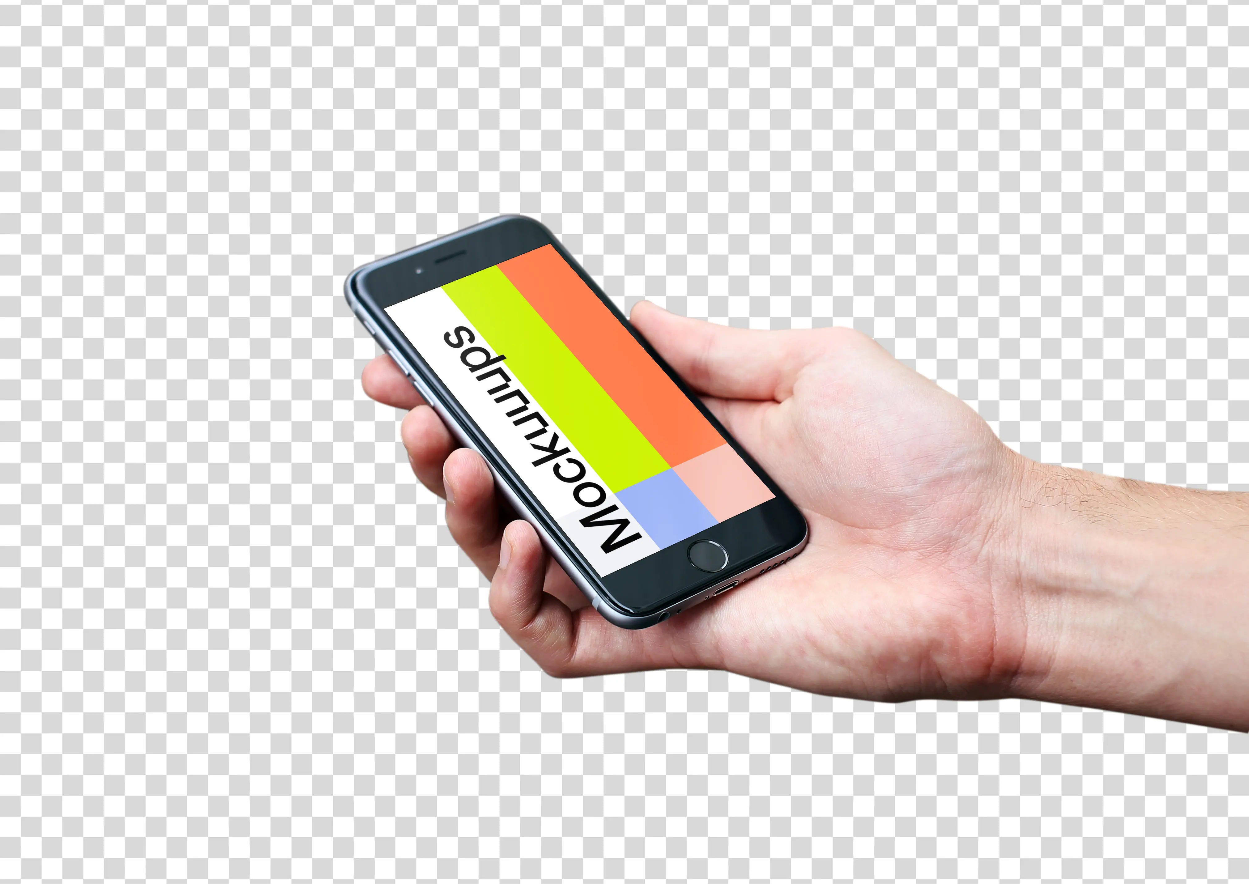 iPhone 6s mockup on customizable background