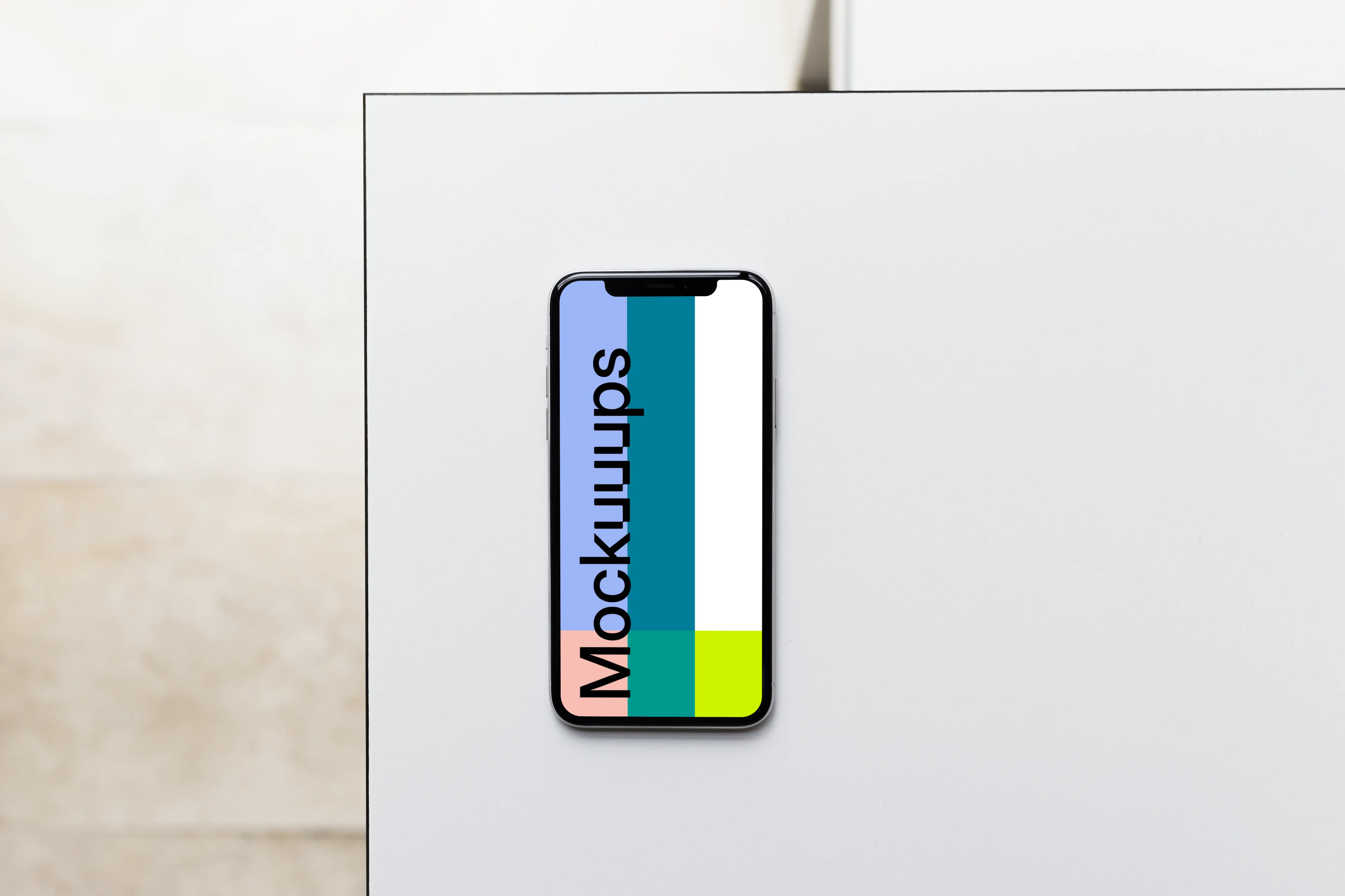 iPhone X mockup on the table