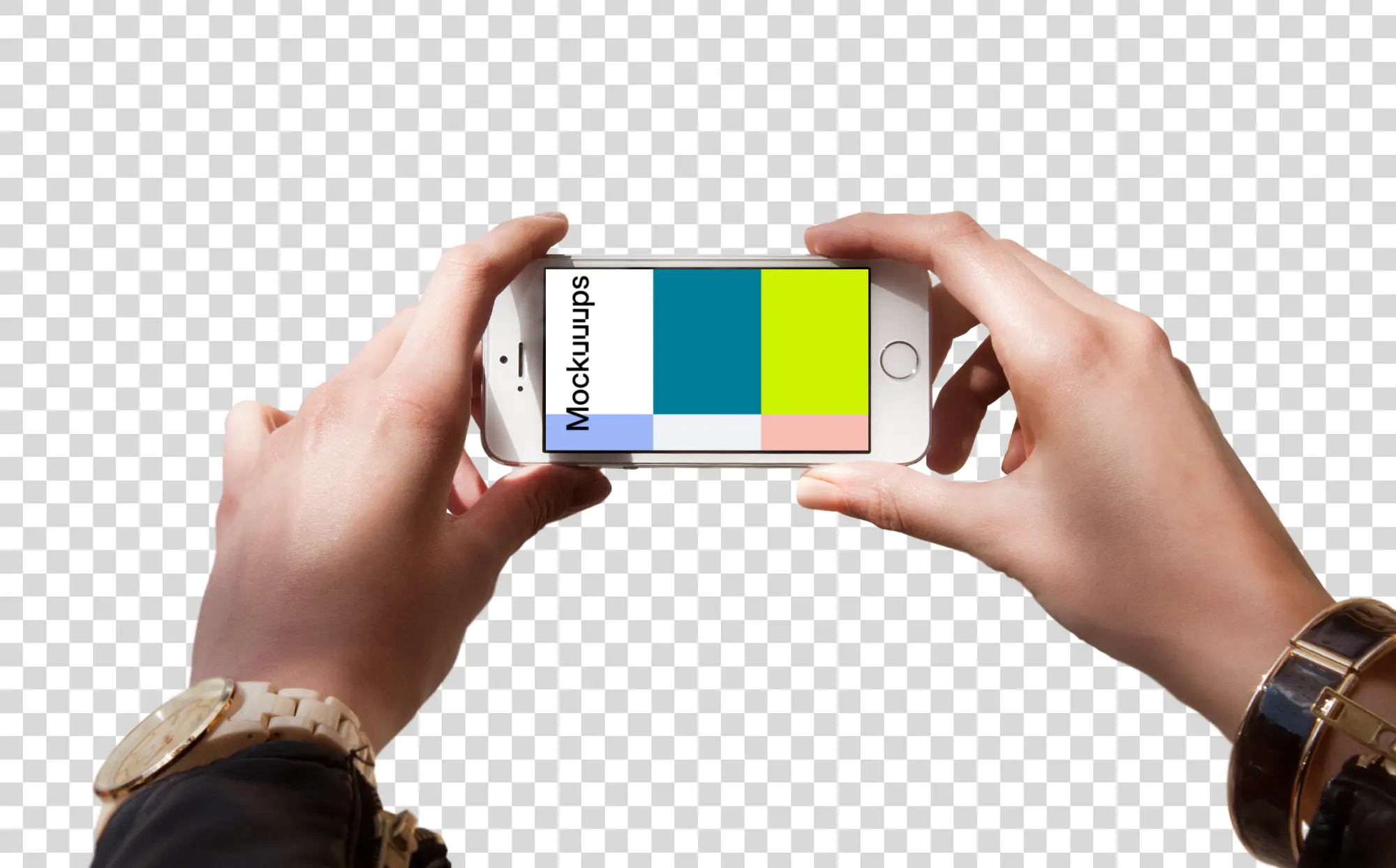 Landscape orientation of iPhone SE mockup