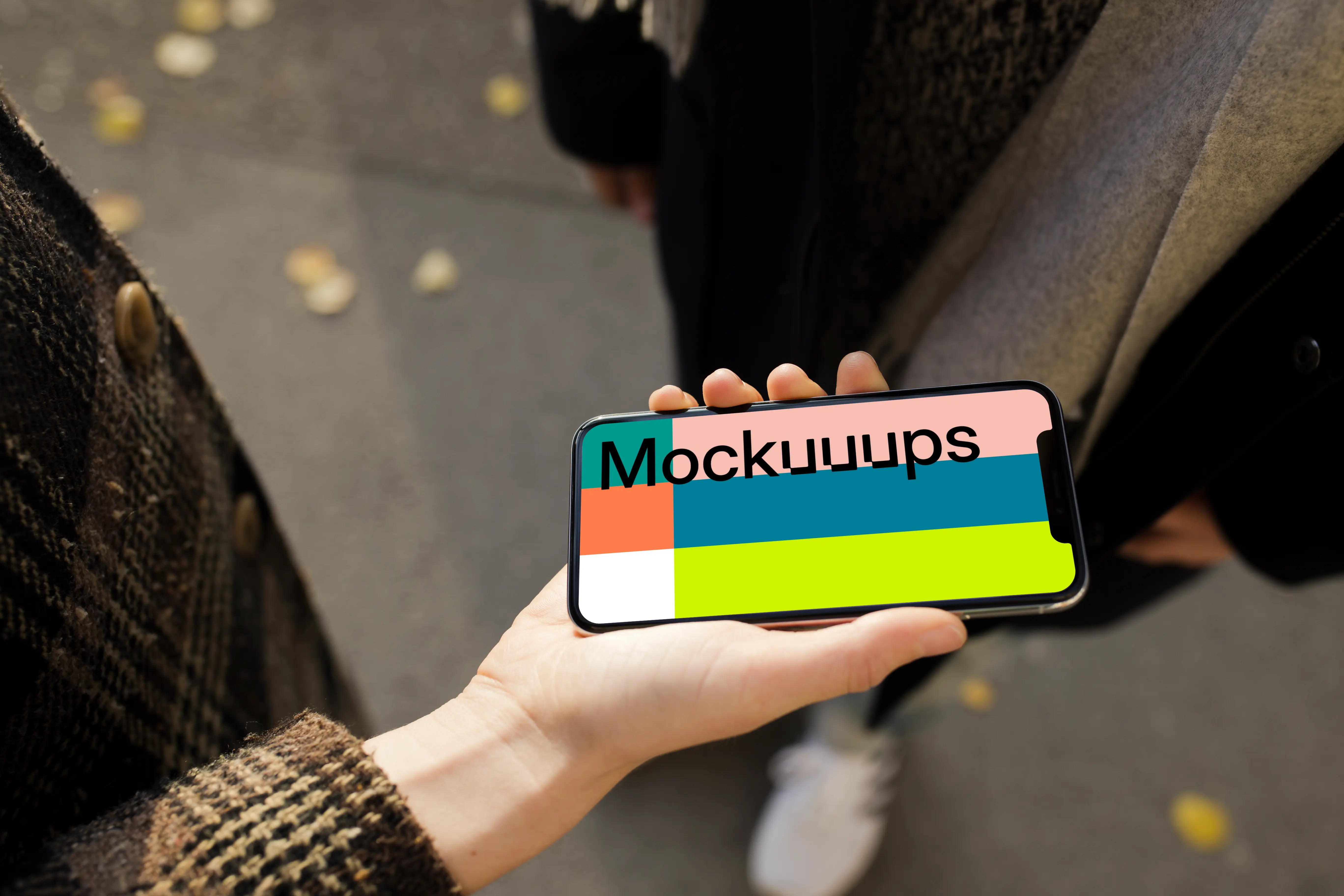 Looking at iPhone X mockup