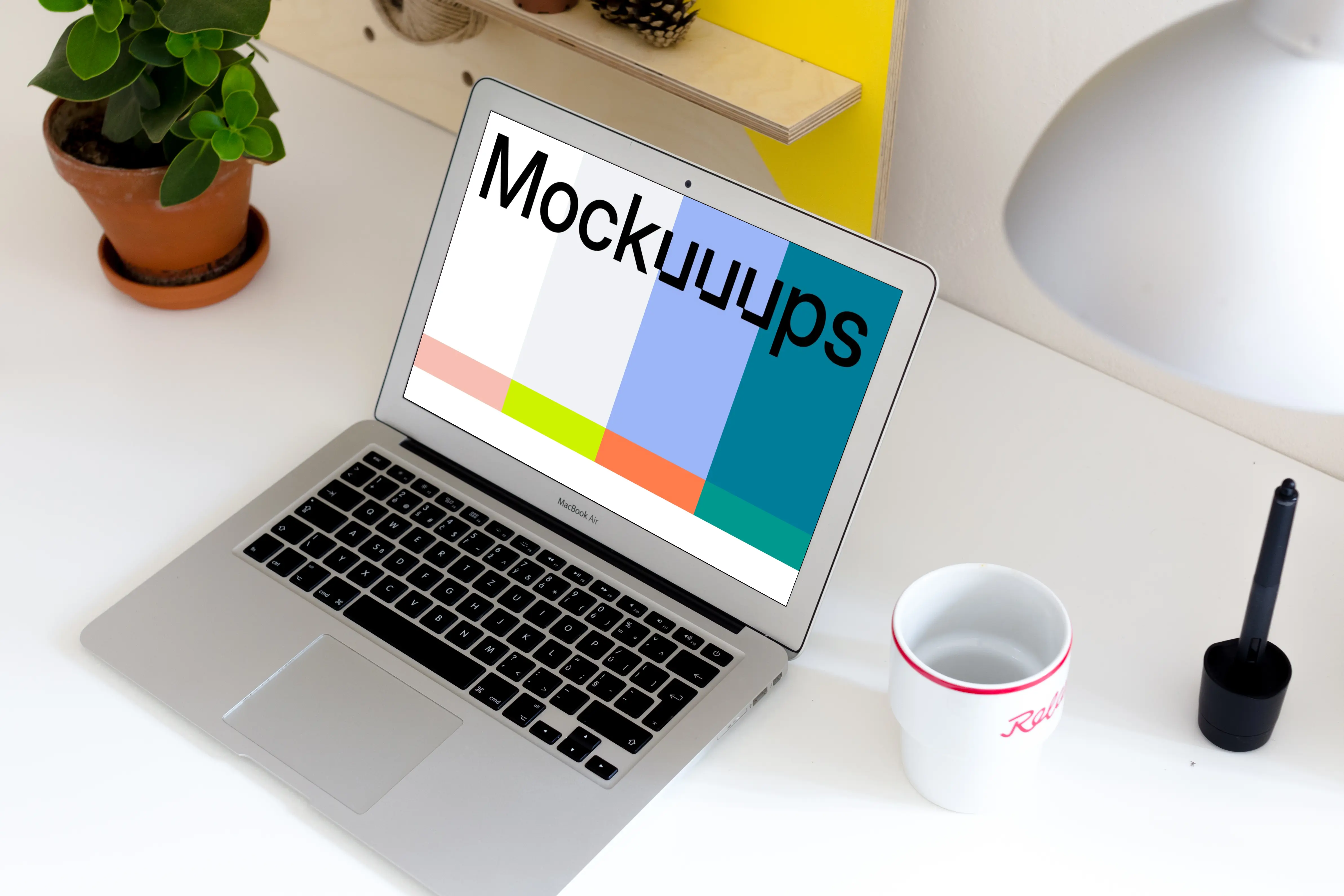 MacBook Air mockup (Angle View)