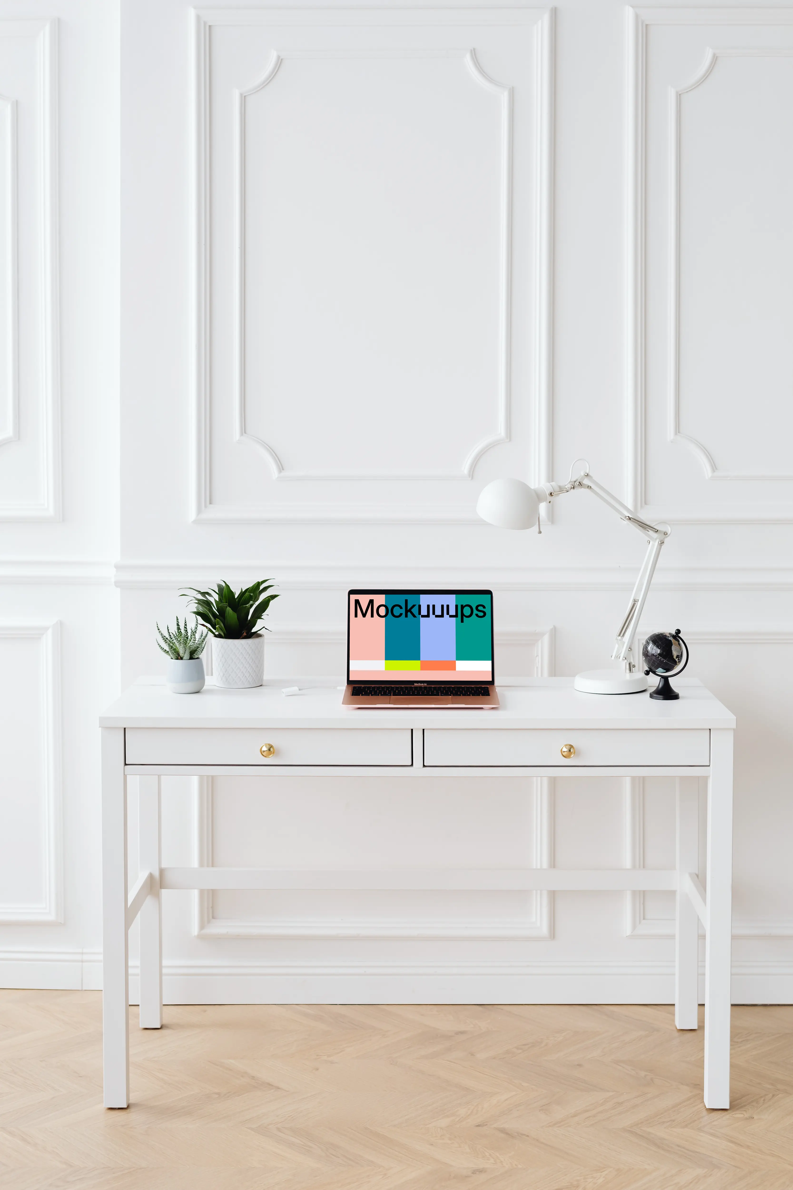 MacBook Air mockup with plain white background 