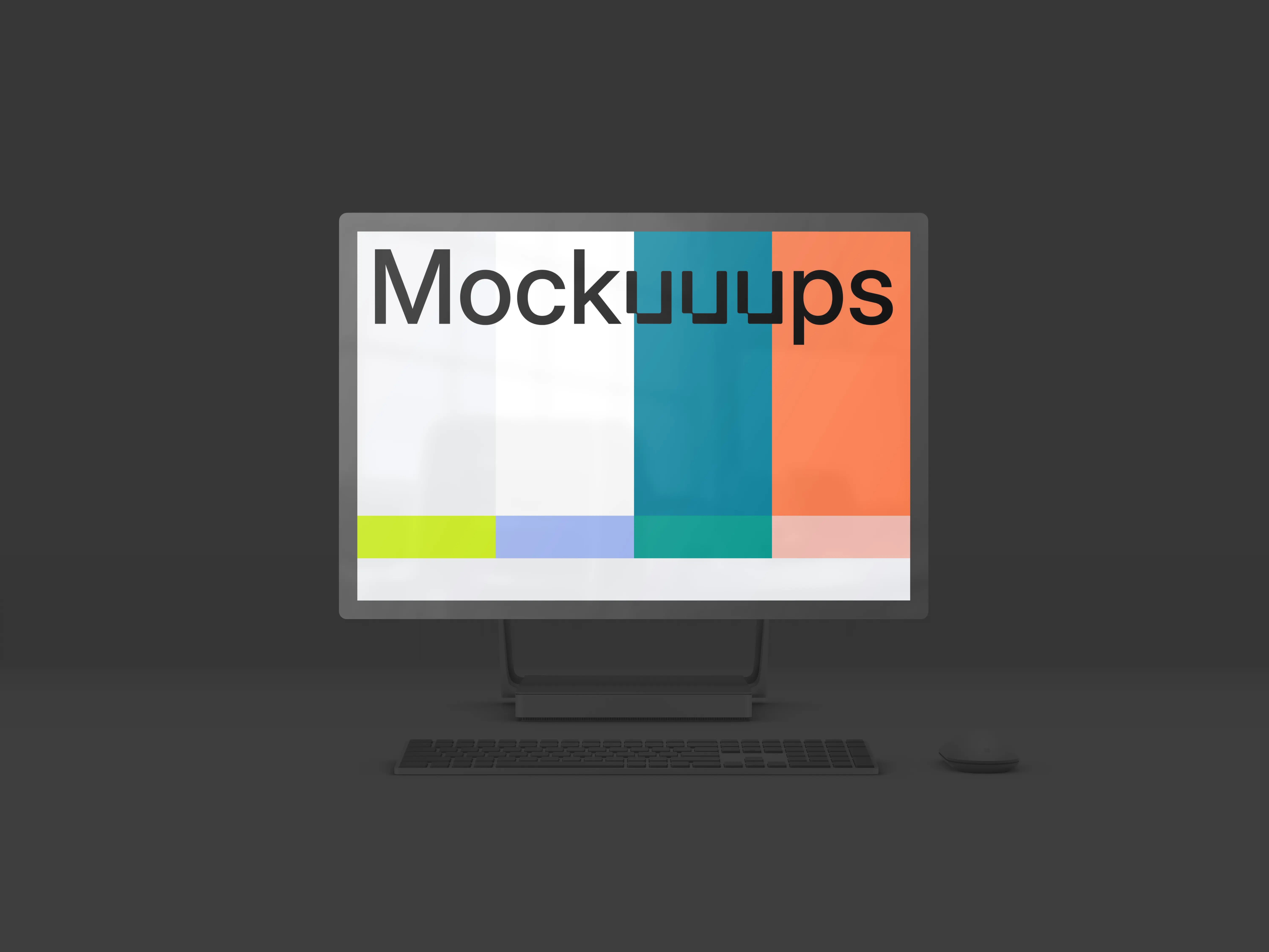 Microsoft Surface Studio 2 Mockup (Front - Dark)