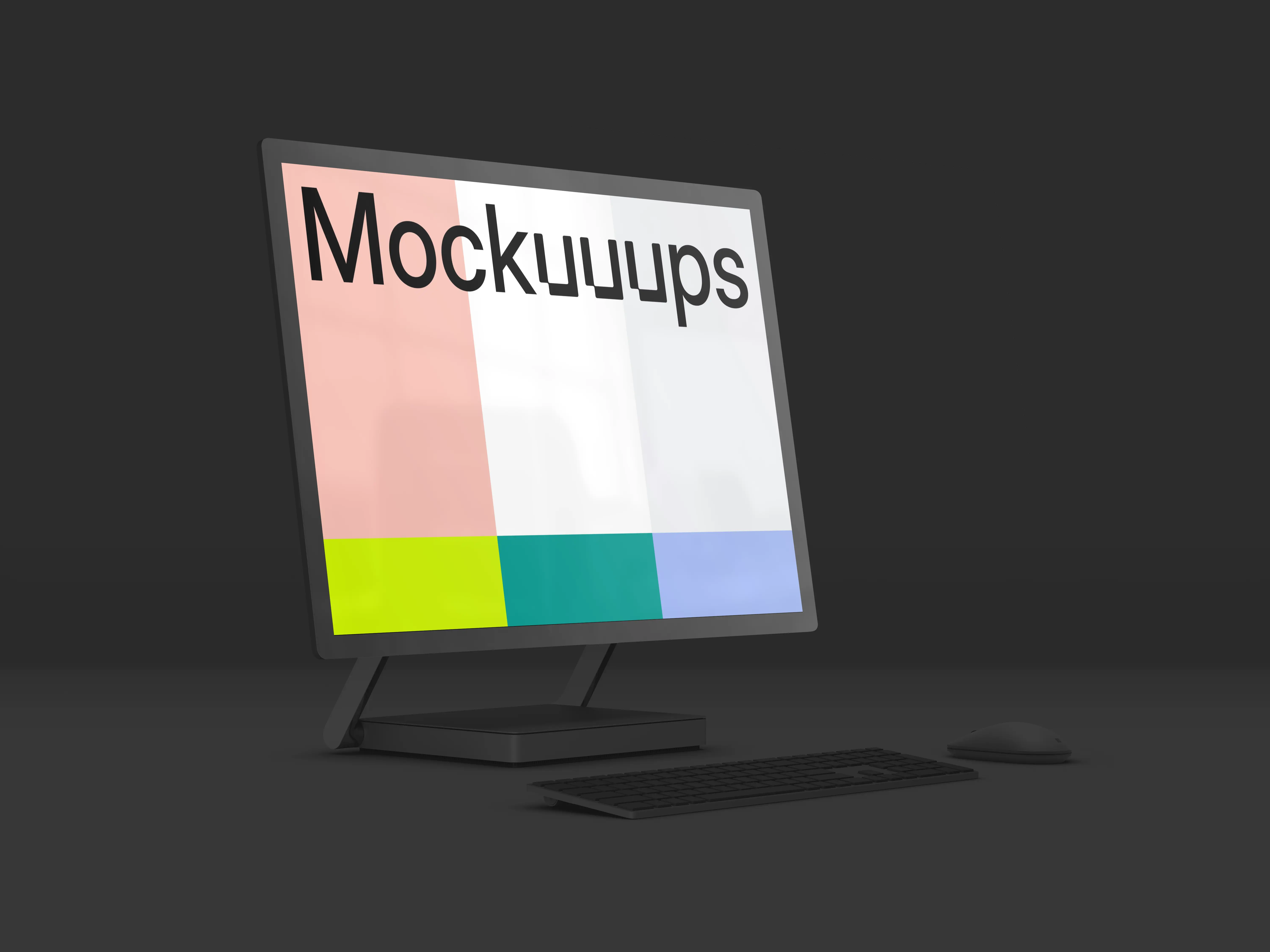 Microsoft Surface Studio 2 Mockup (Perspective Left - Dark)