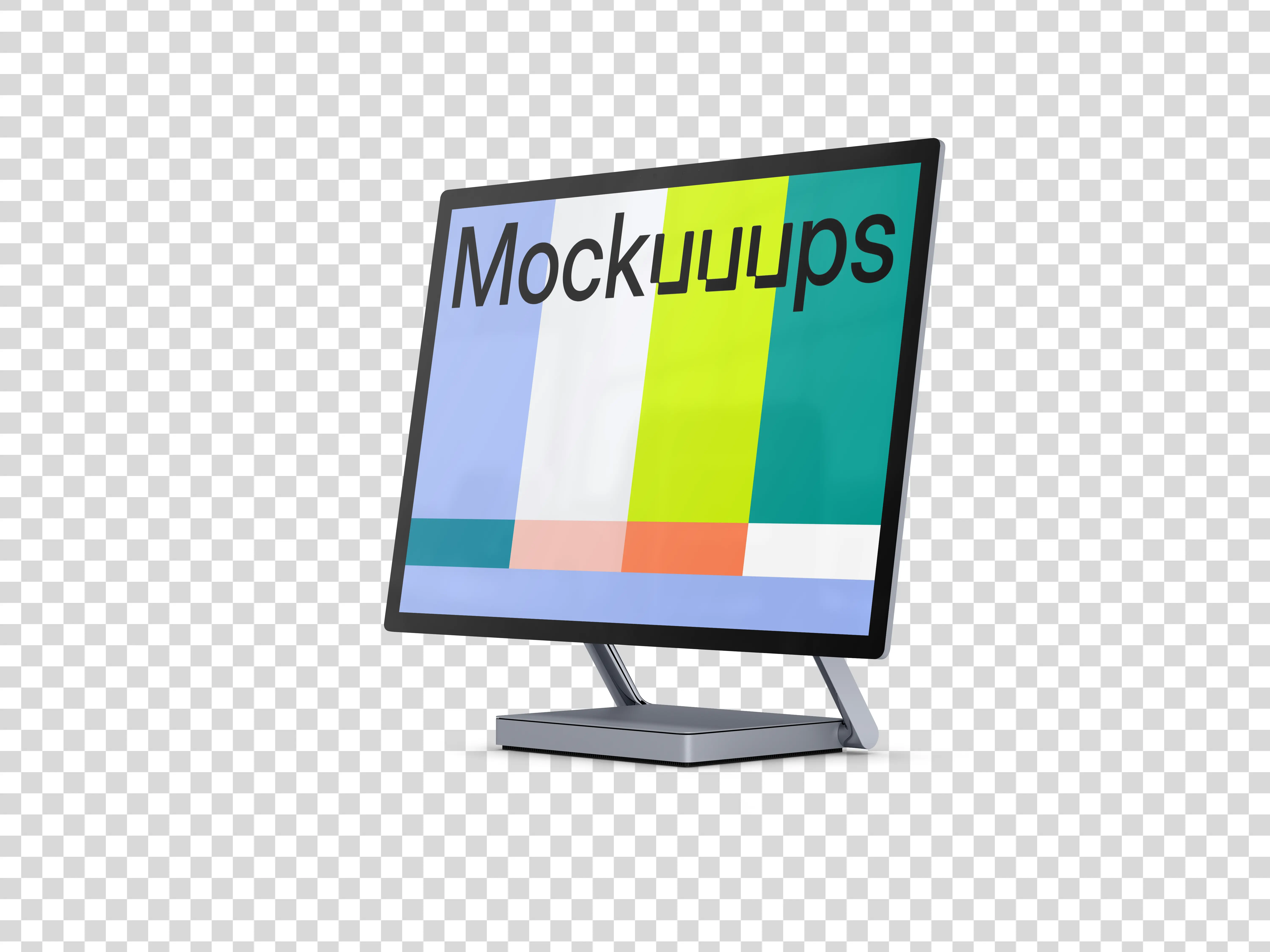 Microsoft Surface Studio 2 Mockup (Perspective Right - Transparent)