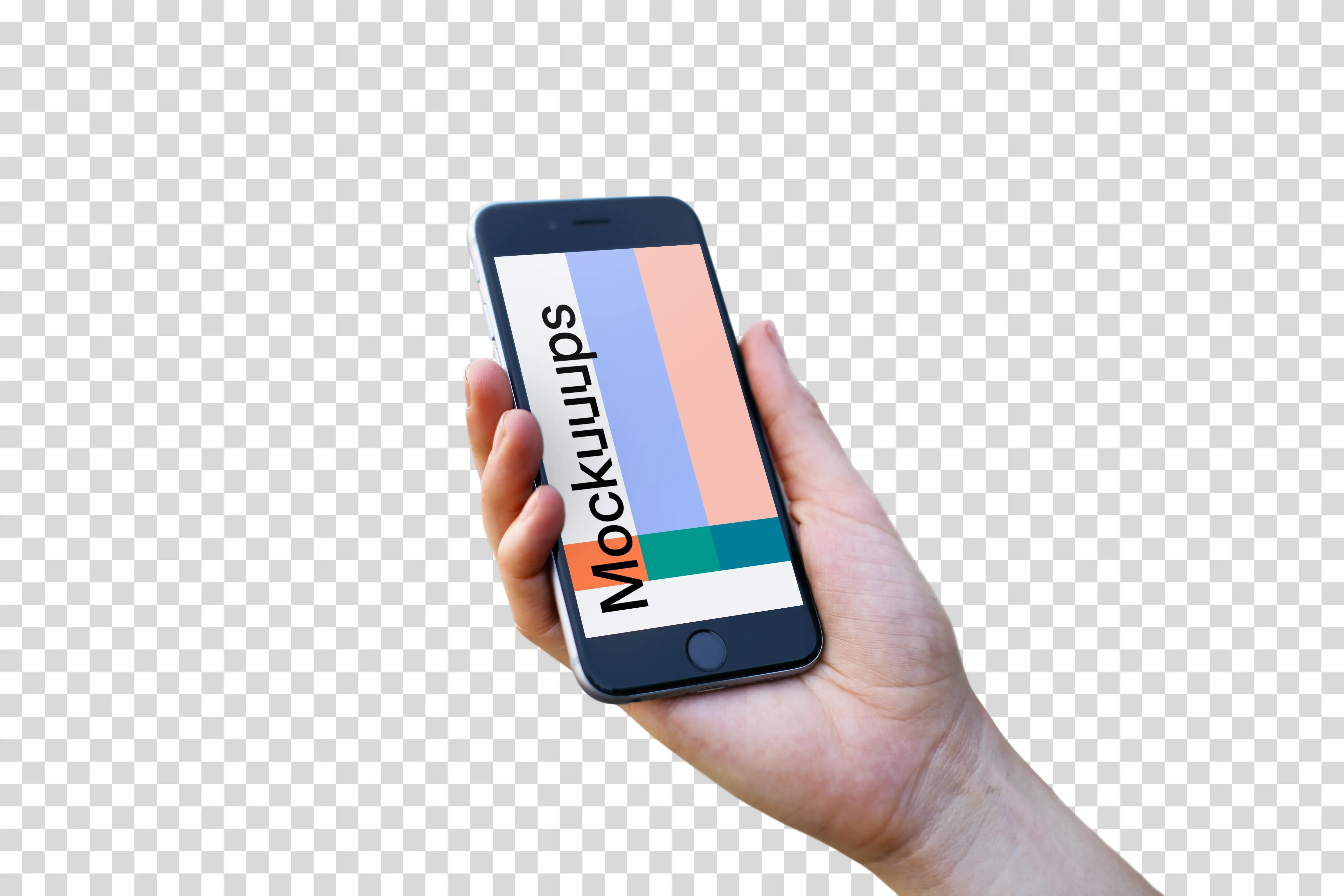 Perspective iPhone 6s mockup on customizable background