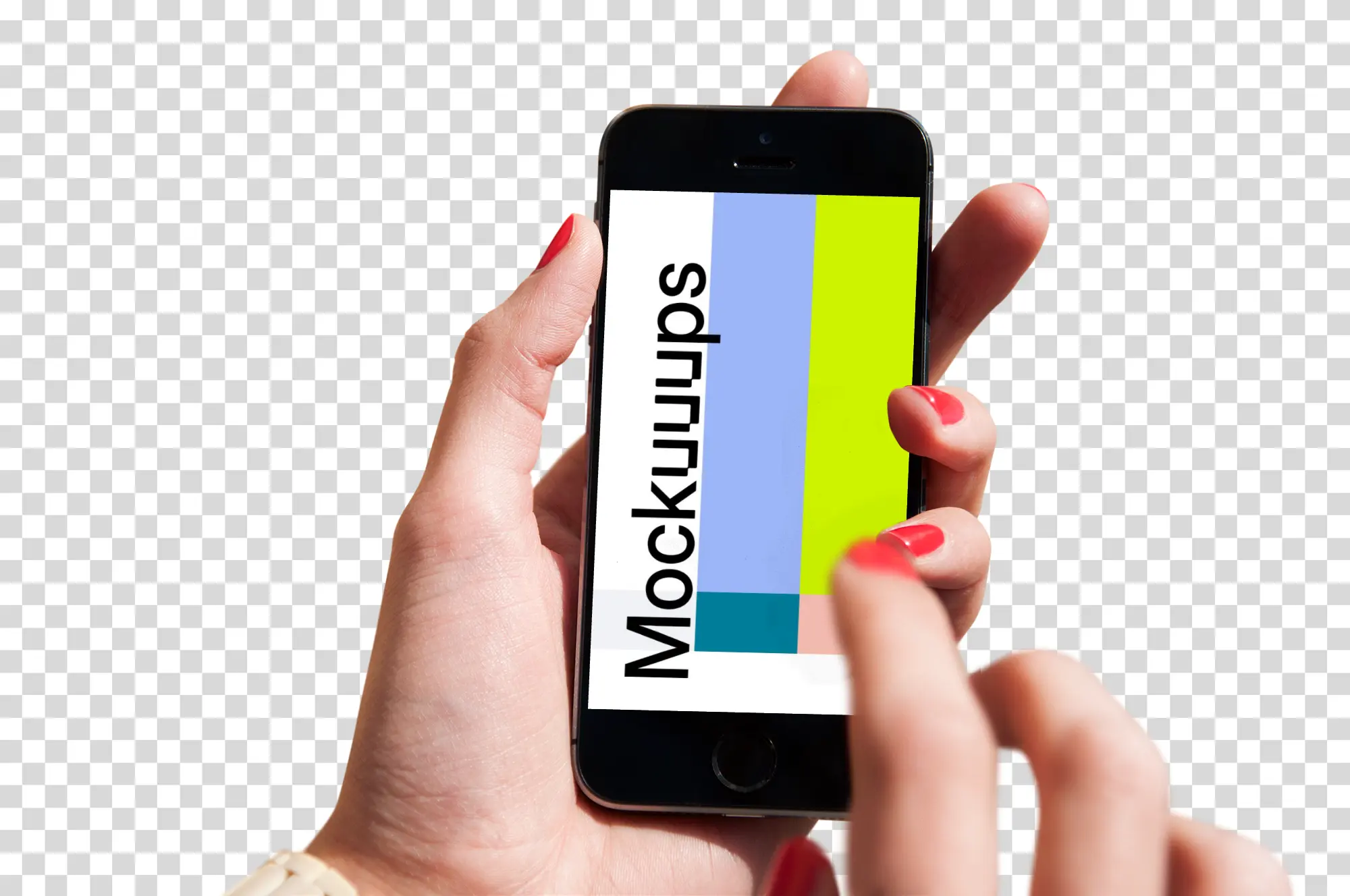 Pointing on iPhone SE mockup