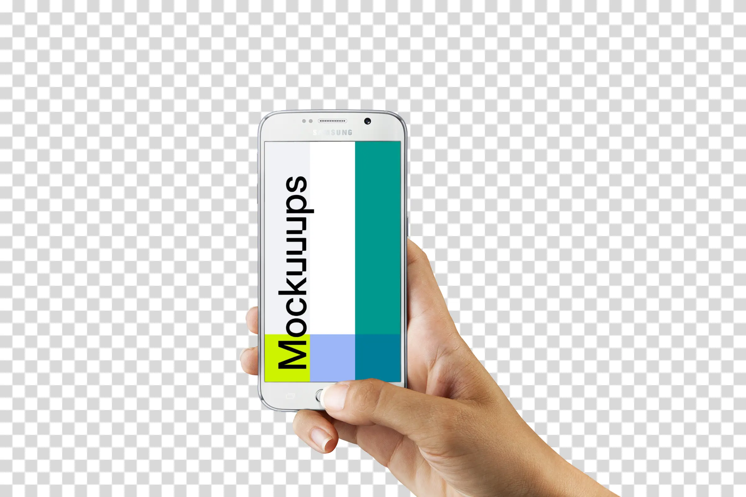 Samsung Galaxy S6 White mockup on editable background