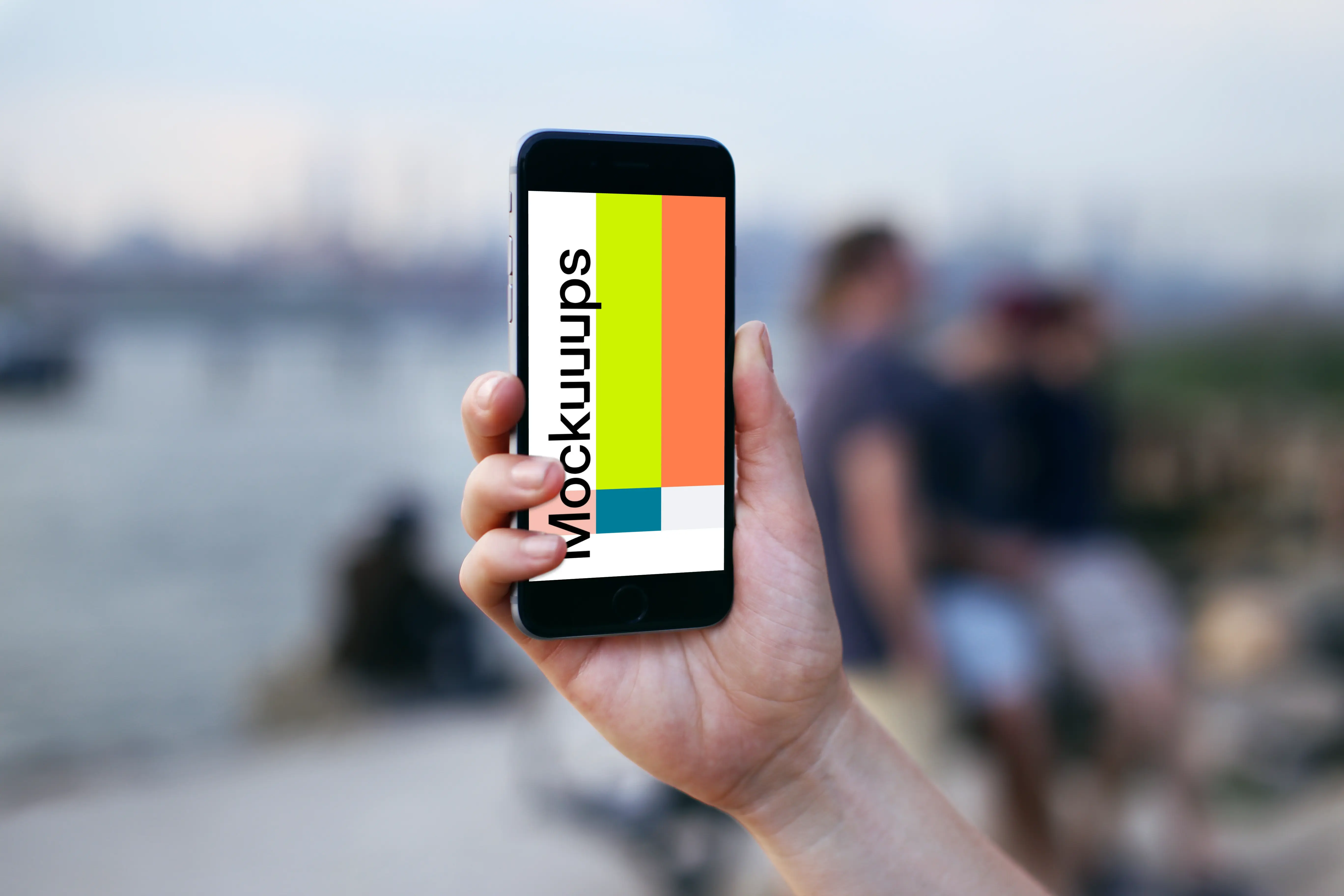 Shooting River Landscape with iPhone 6s mockup