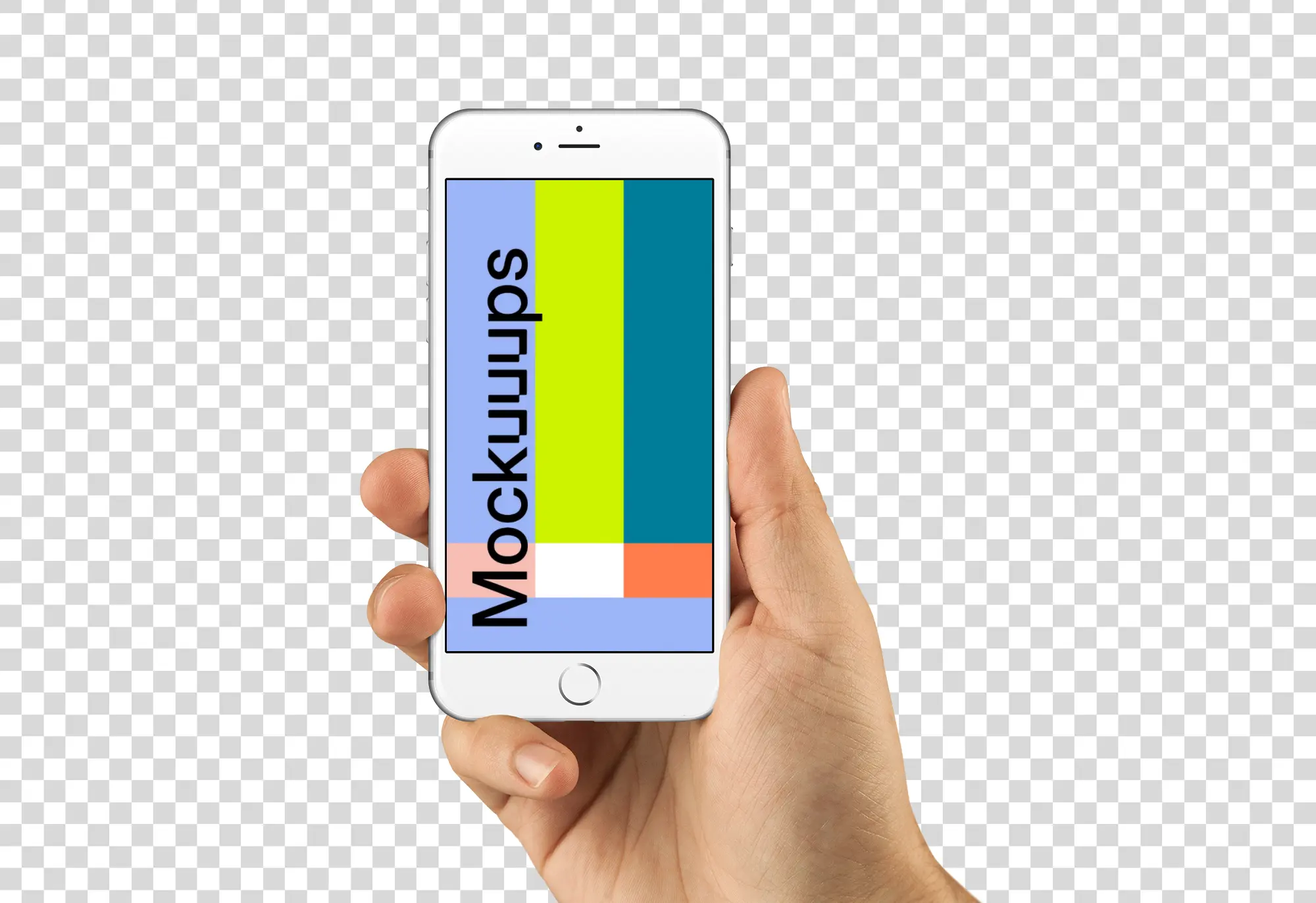 Silver iPhone 6s mockup on editable background