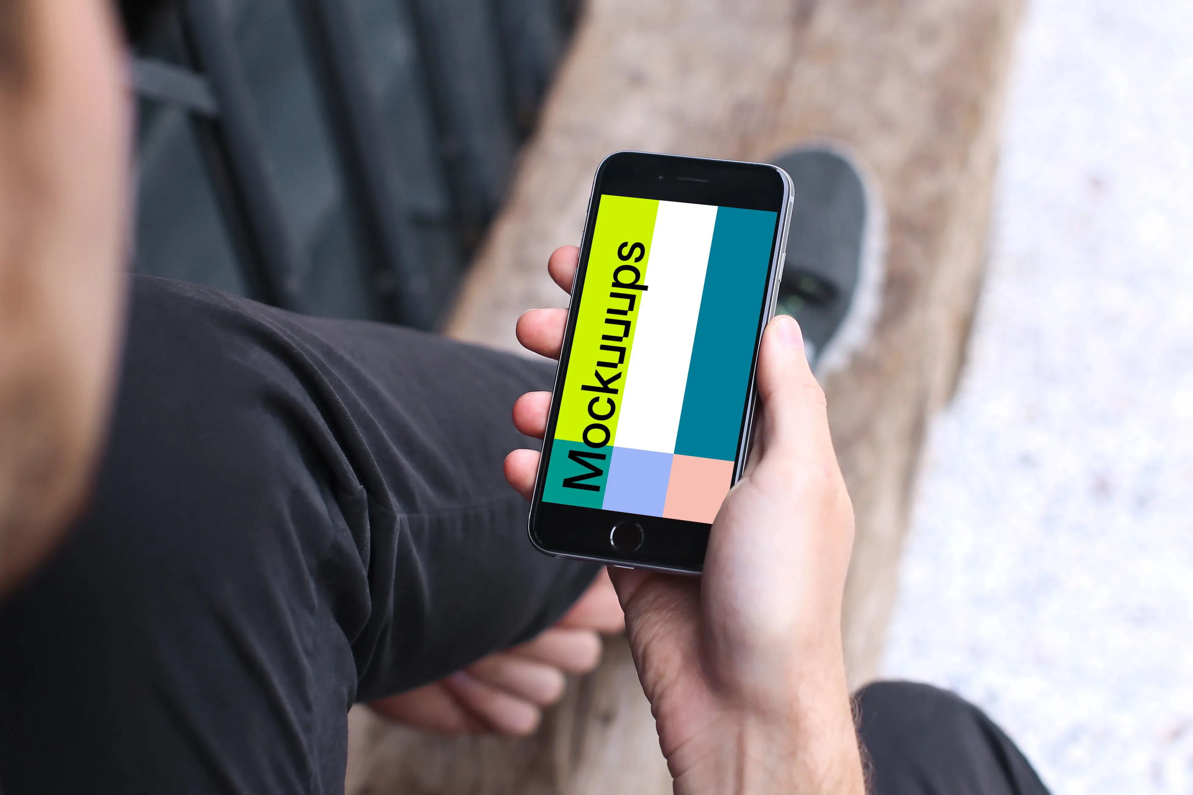 Sitting and reading on iPhone 6s mockup