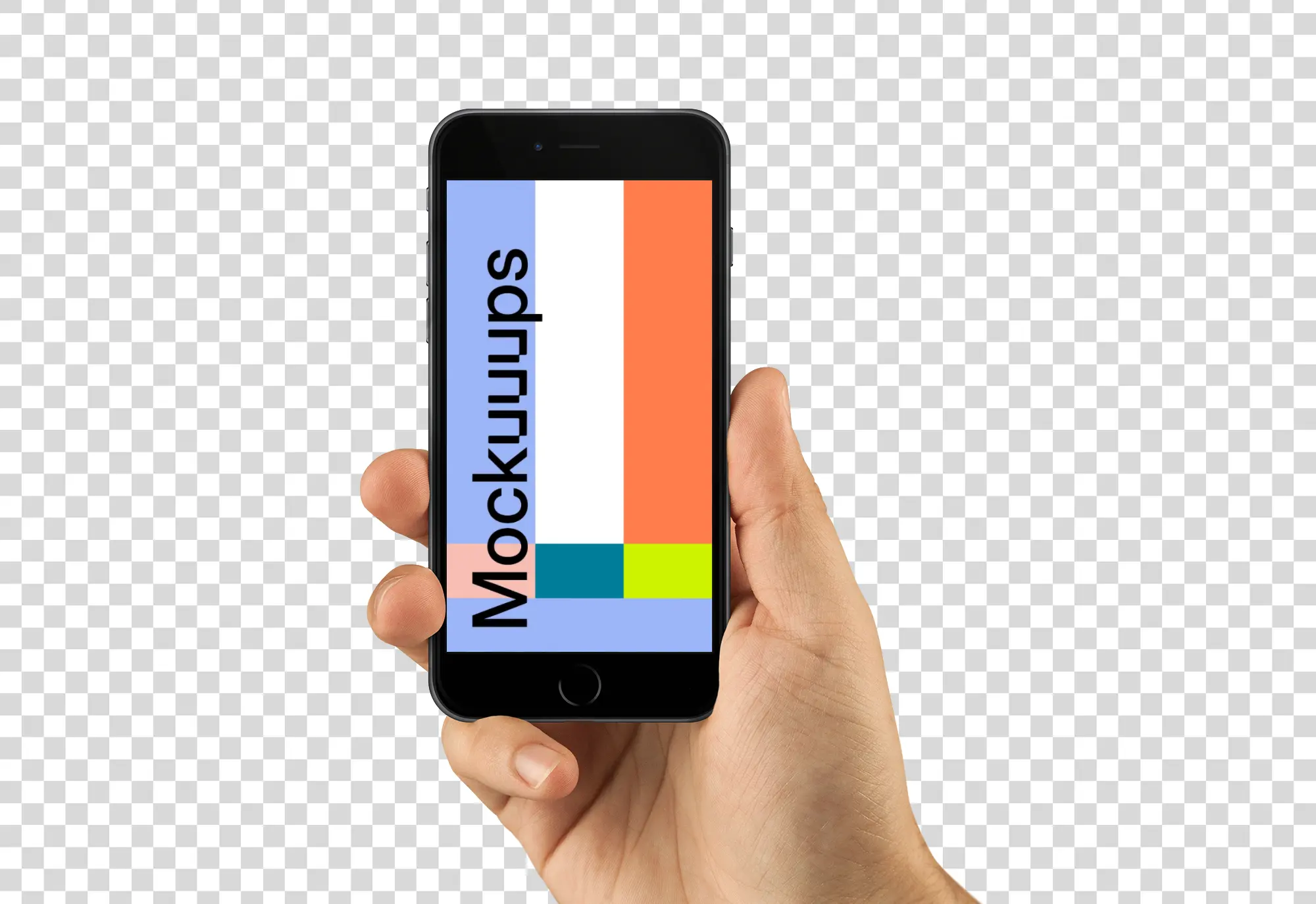 Space Gray iPhone 6s mockup on editable background