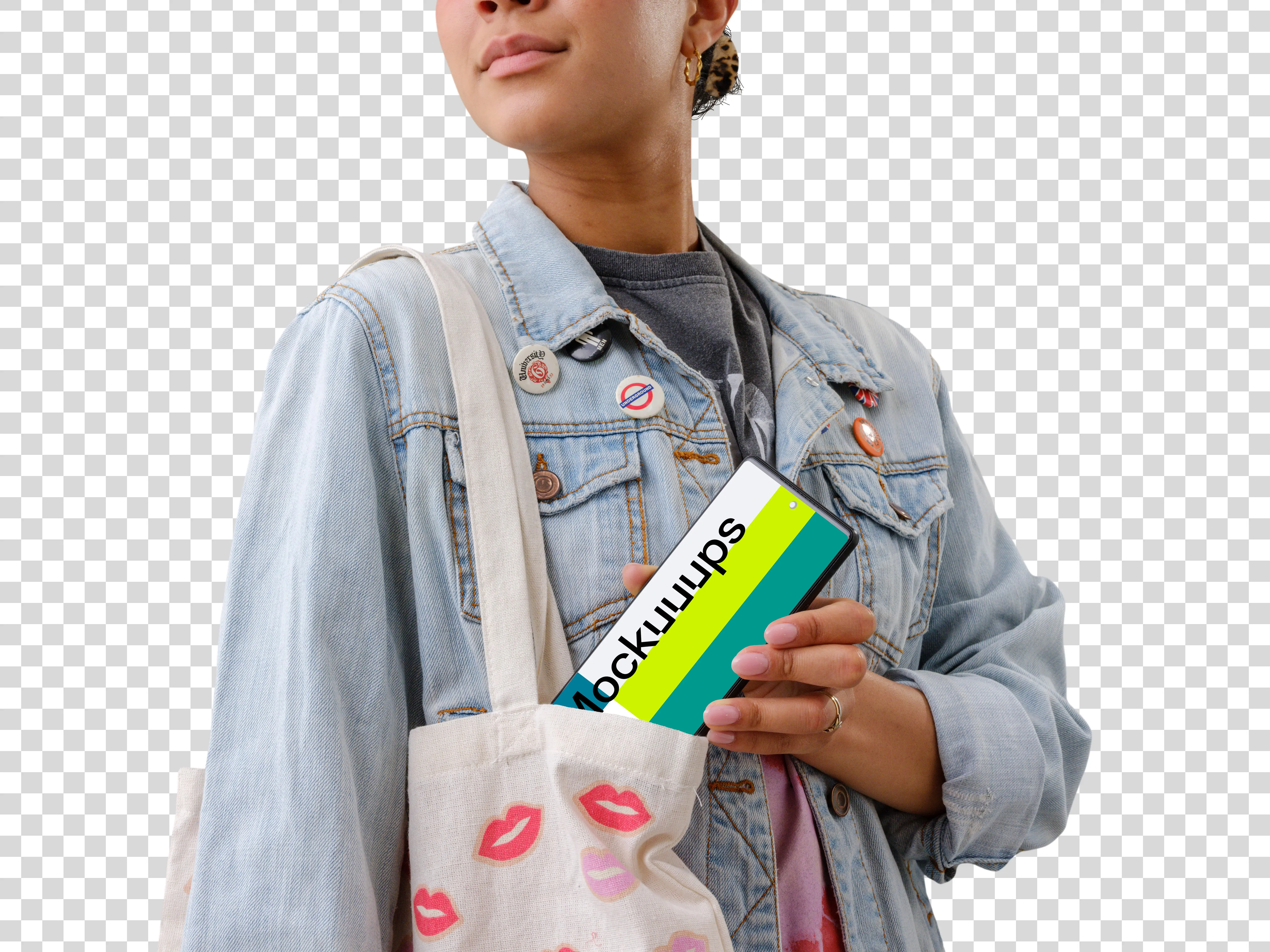 Student confidently holding a Google Pixel mockup