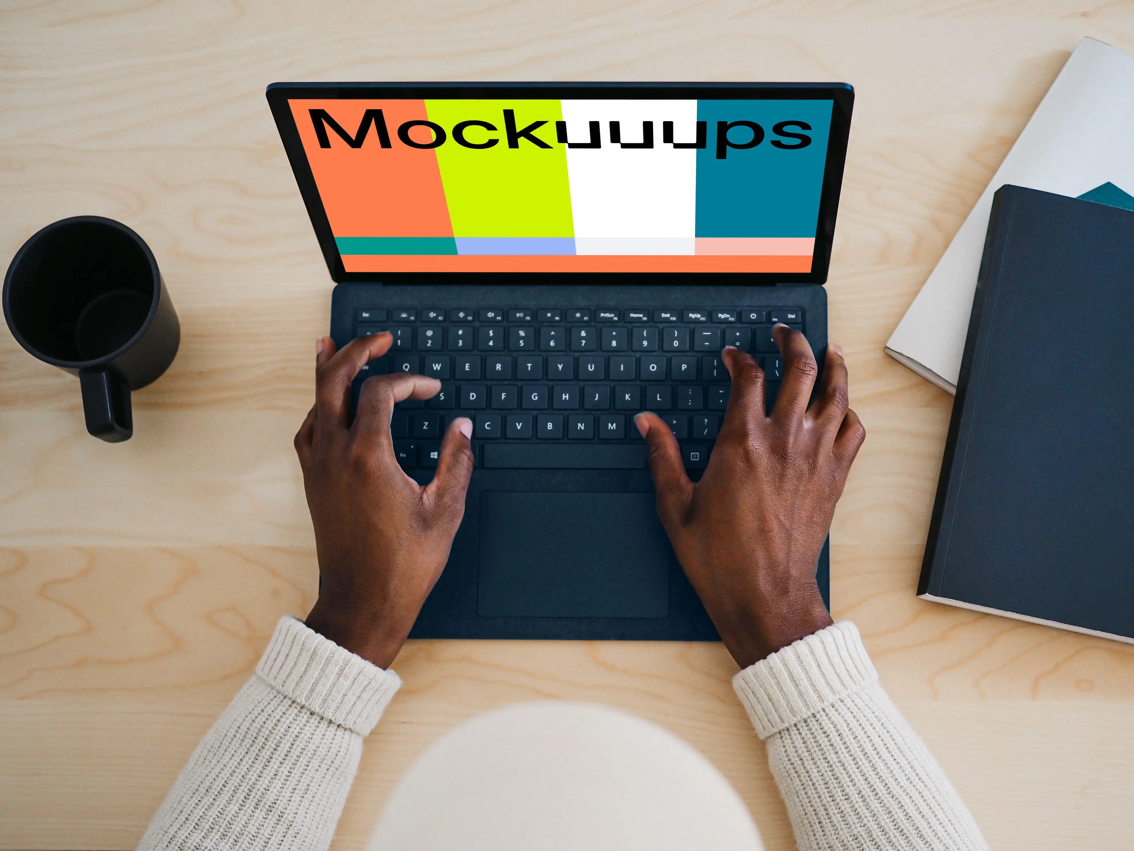 Top view of the Microsoft Surface Laptop mockup