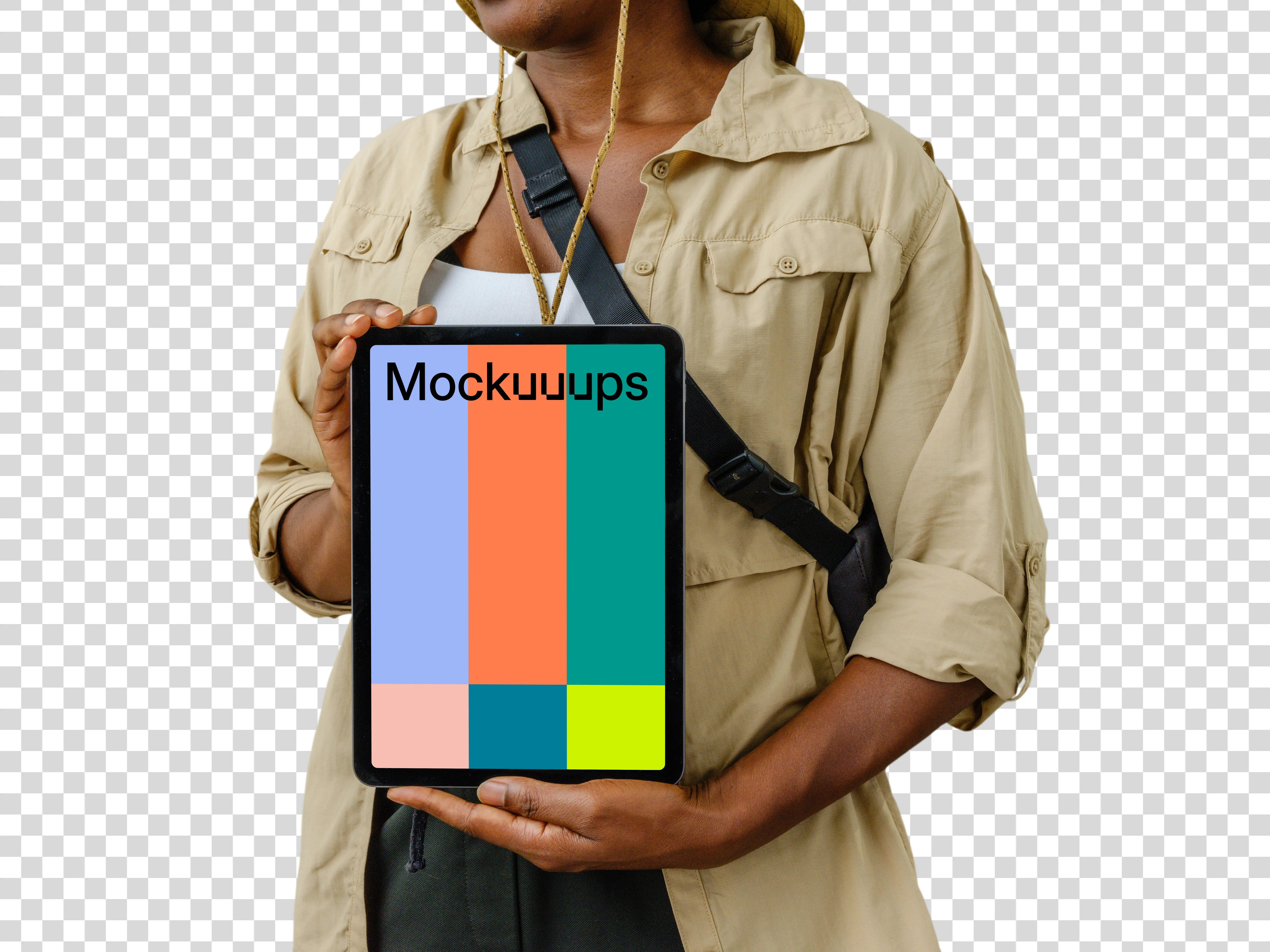 Tourist styled iPad mockup