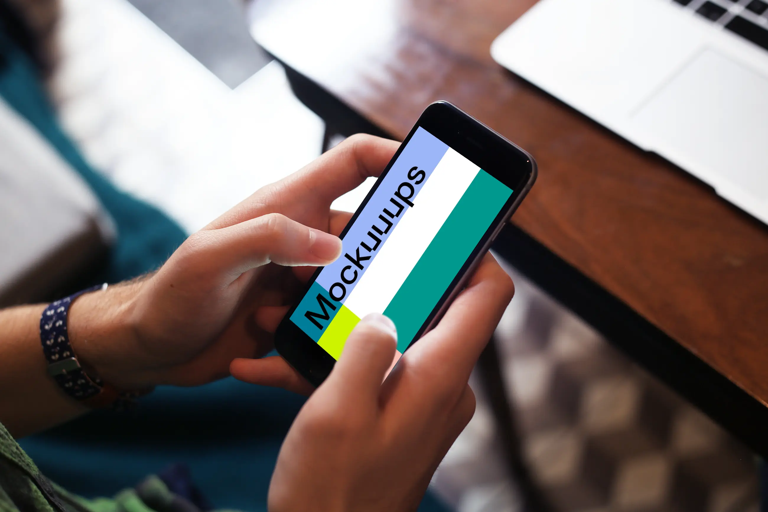 Typing on iPhone 6 mockup