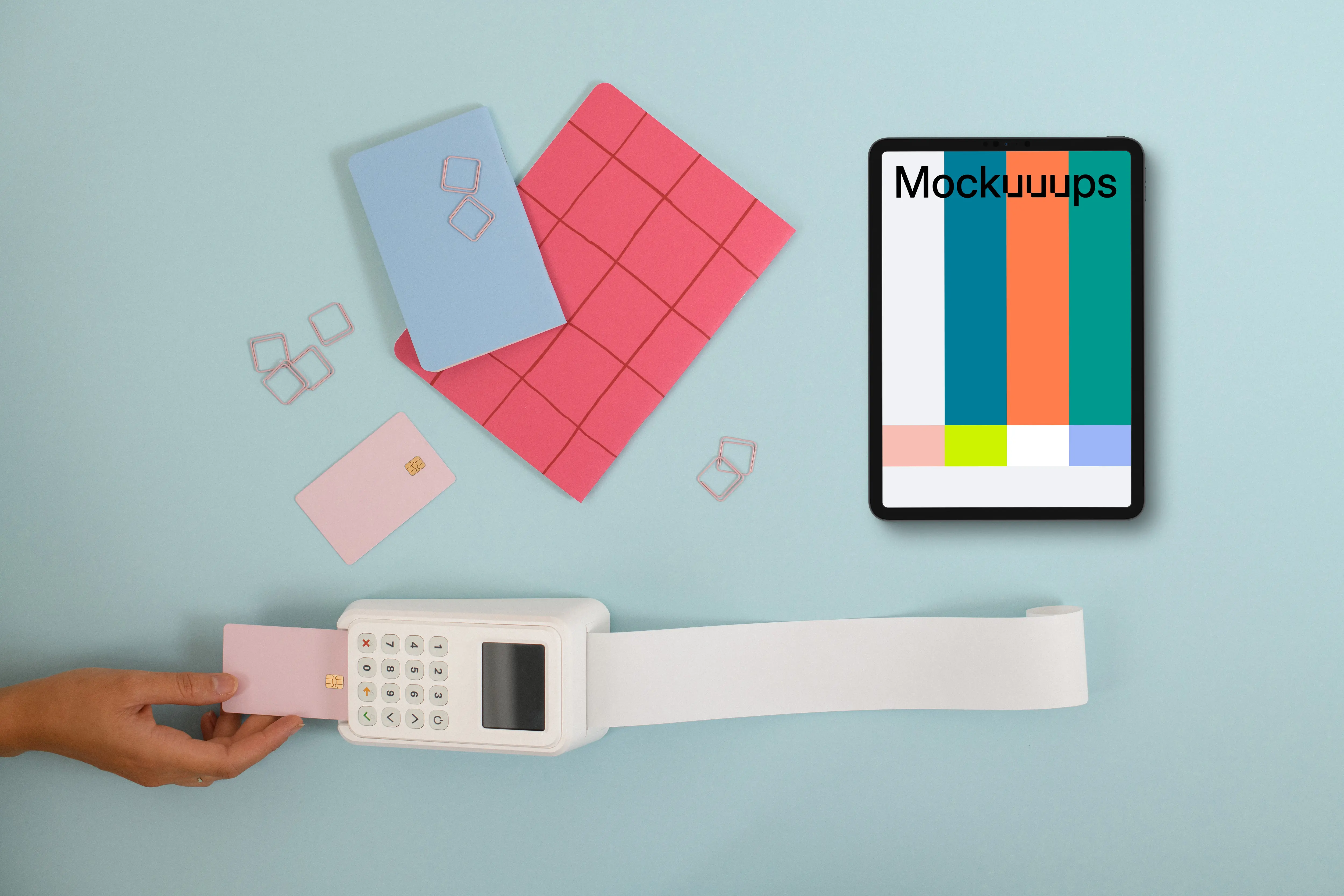 User-Friendly card payment and an iPad mockup