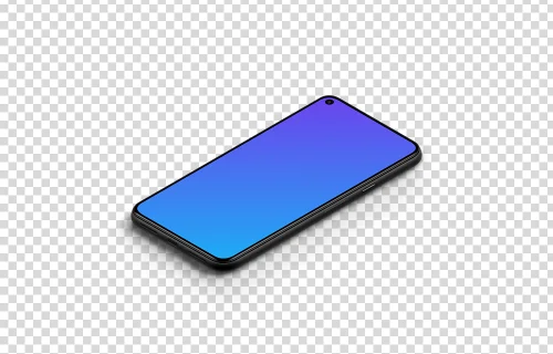 Google Pixel 5 Mockup (Isometric Floor Right)