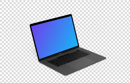 Macbook Pro mockup oriented to the left