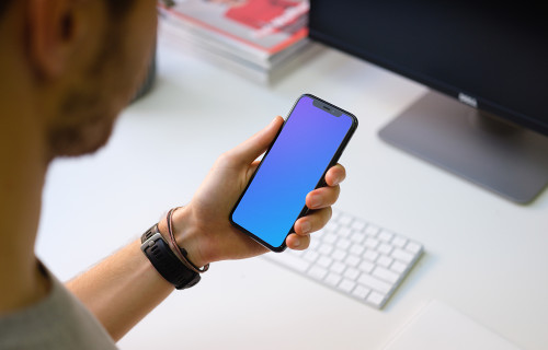 Reading an article on iPhone 11 mockup