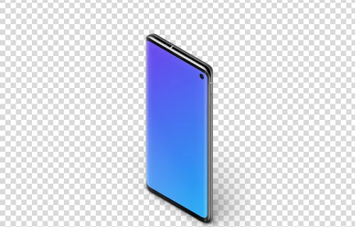Samsung Galaxy S10 Mockup Stand Isometric (Right)