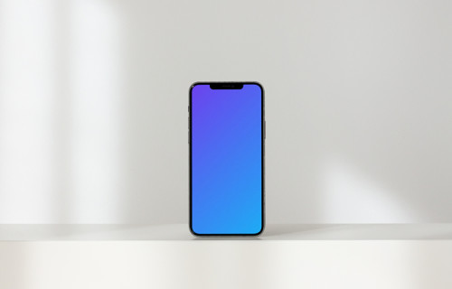 Simple iPhone mockup on a white background