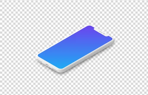 White Clay iPhone X mockup (Right Angle)