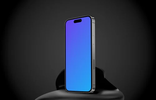 Abstract Standing Smartphone Mockup