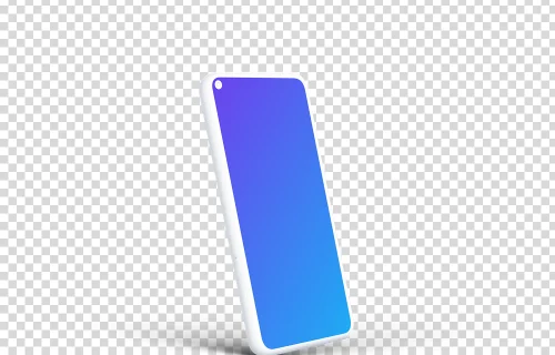 Google Pixel 5 Clay Mockup (Perspective Left)