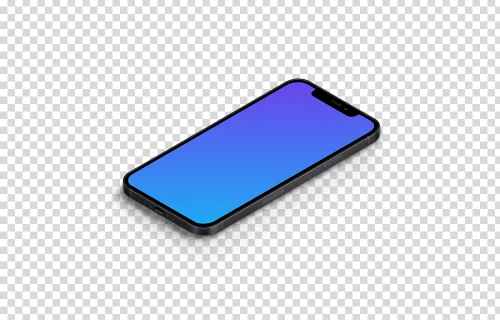 iPhone 12 Mockup (Isometric Floor Right)