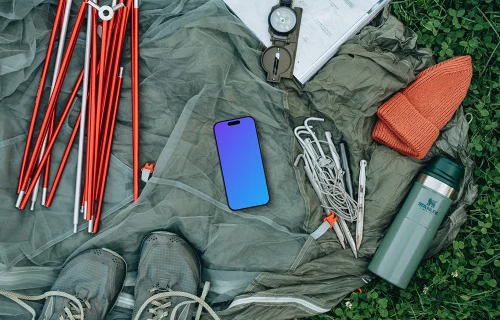 Hike preparation smartphone mockup