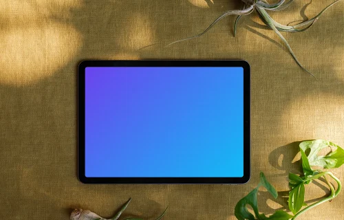 iPad Air mockup in landscape mode.