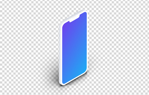 iPhone 13 Pro Clay Mockup (Isometric Stand Left)