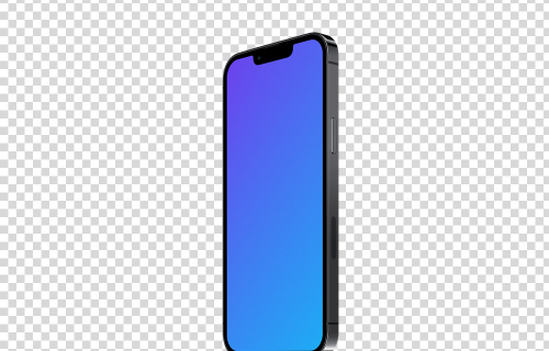 iPhone 13 Pro Mockup (Perspective Stand Right - Floating Shadow)