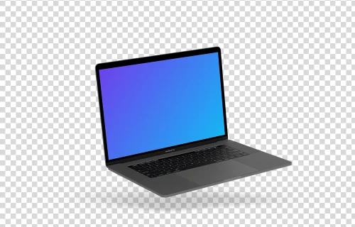 Macbook Pro mockup floating to the left