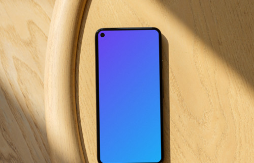 Pixel 5 on a wooden table