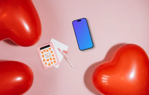 Smartphone romántico Mockup