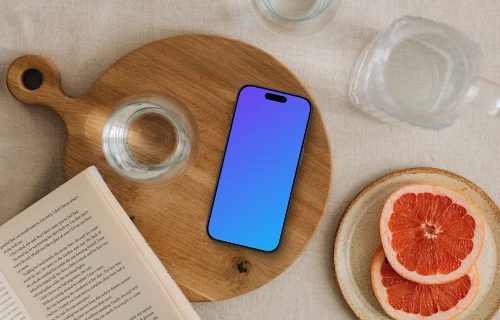 Un petit déjeuner simple à préparer avec un iPhone mockup