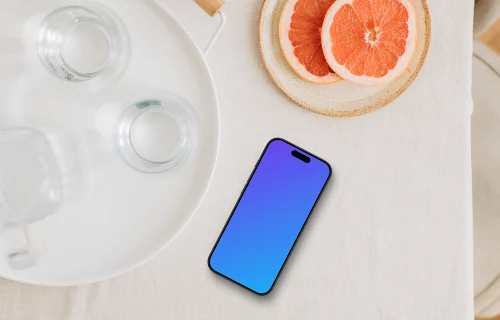 Simplicité du petit-déjeuner avec un iPhone mockup