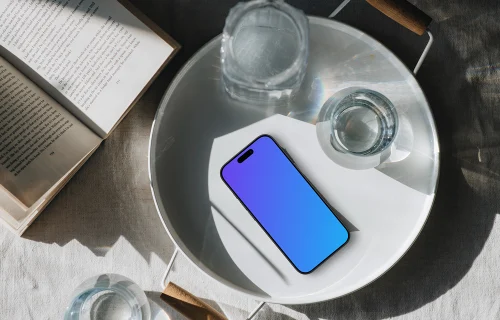 L'élégance subtile du matin avec un iPhone mockup