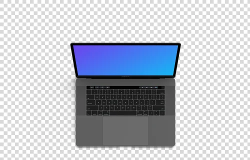 Top view mockup of Macbook Pro