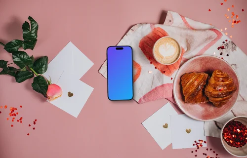 Valentine's Day Love Smartphone Mockup