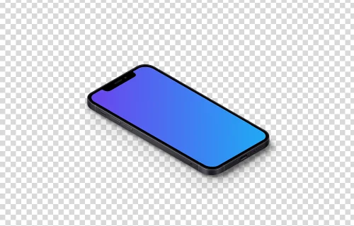 iPhone 12 Mockup (Isometric Floor Left)