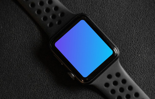 Apple Watch mockup on black background